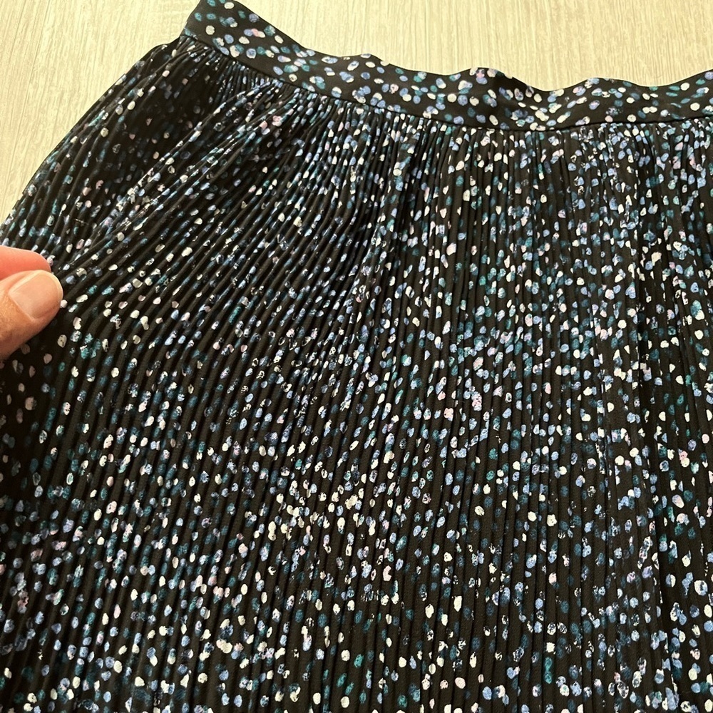Banana Republic blue & black pleated mini skirt size 4 - Picture 6 of 10